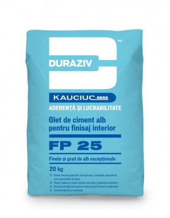 DURAZIV KAUCIUC FP25/20KG GLET FIN INTERIOR CIMENT ALB