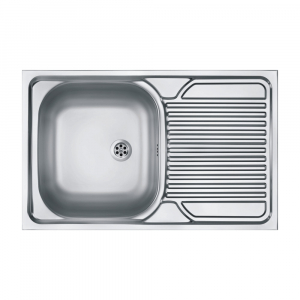 CHIUVETA INOX MASCA ANTIC. 50X80 0.6MM+SIFON EC216D STANGA